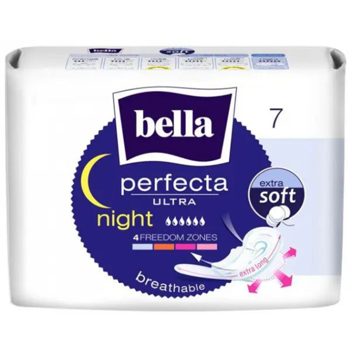 Гігієнічні прокладки Bella Perfecta Ultra NIGHT Extra Soft, 6 крапель (7шт.)