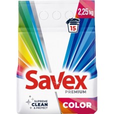 Пральний порошок для кольорових тканин Savex Premium Color, автомат, 15 циклів прання, 2,25 кг
