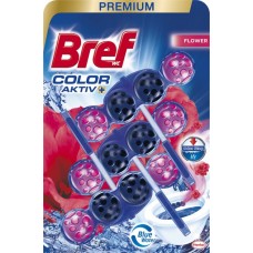 Твердий туалетний блок Bref Color Aktiv Квіткова свіжість, 3*50 г