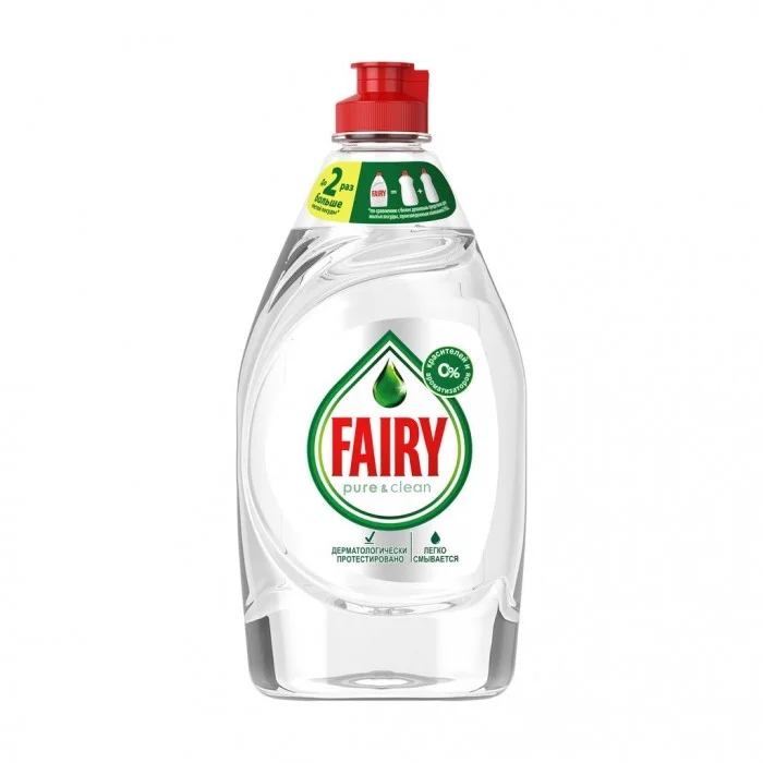 Засiб для миття посуду Fairy Pure & Clean, 450 мл