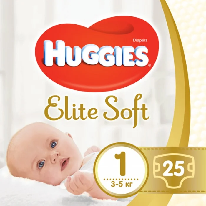 Підгузки Huggies Elite Soft 1 3-5 кг 25 шт. Conv