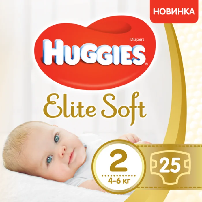 Підгузки Huggies Elite Soft 2 4-6 кг 25 шт. Conv 