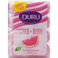 Крем-мило Duru 1+1 з зволожуючим кремом та грейпфрутом, 4*80 г