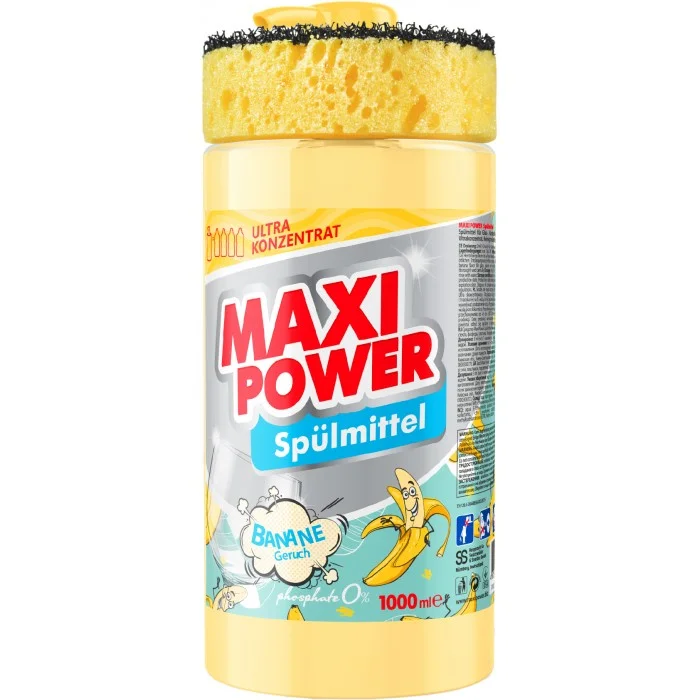 Засіб для миття посуду Maxi Power Банан, 1000 мл