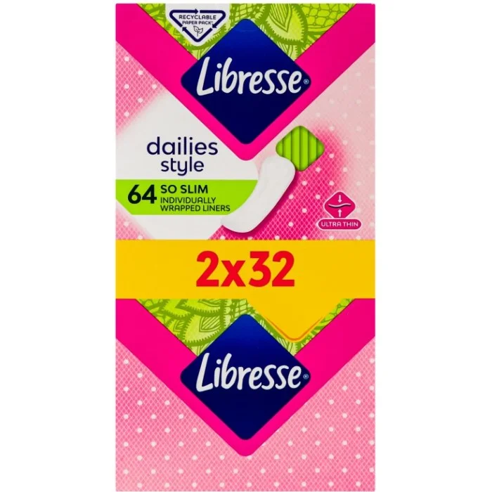 Щоденні прокладки Libresse Dailies Style Slim, 2*32 шт