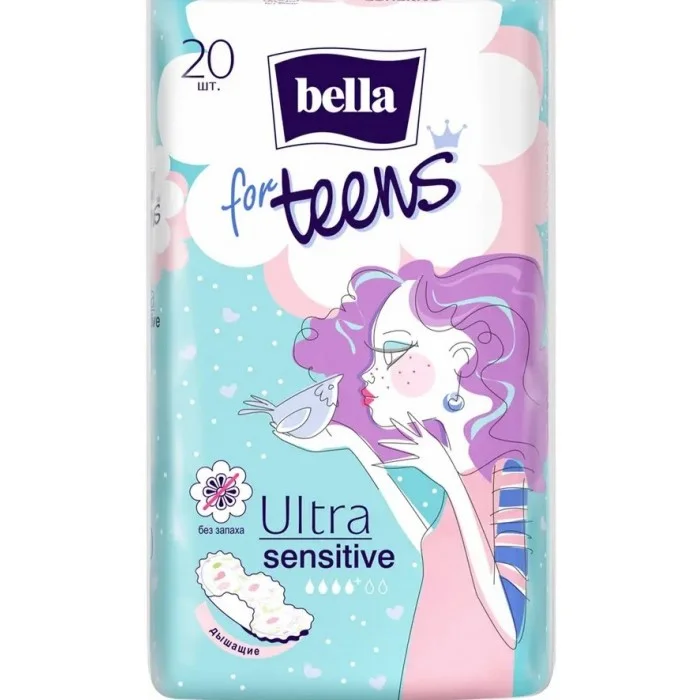 Гігієнічні прокладки для критичних днів Bella for Teens Ultra Sensitive, 20 шт