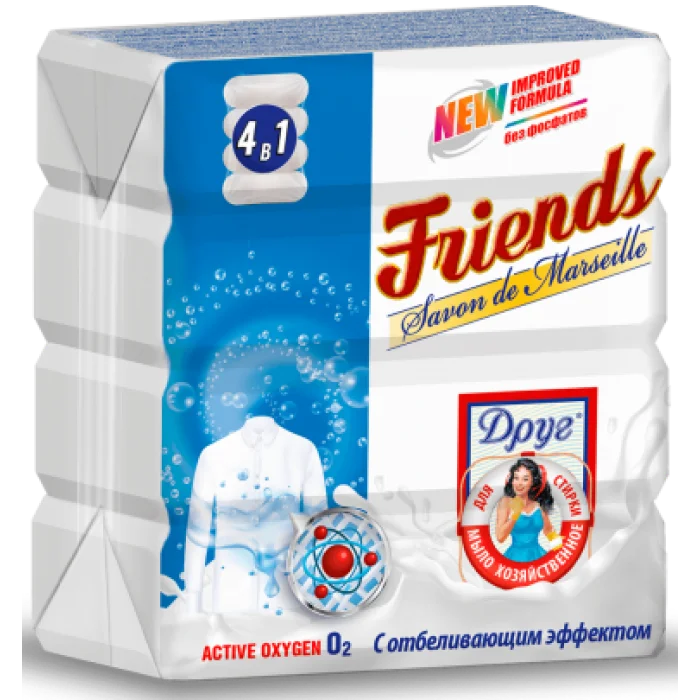 Господарське мило Friends з відбілюючим ефектом, 4*135 г