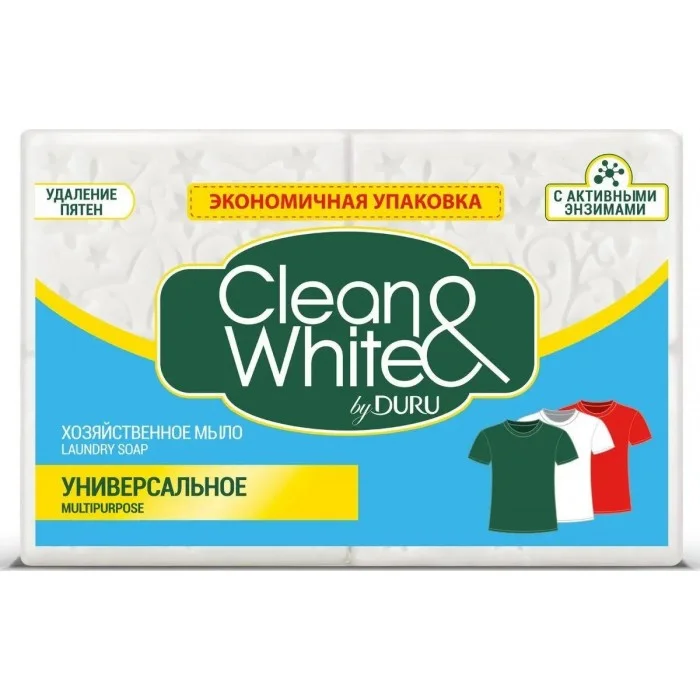 Господарське мило Duru Clean&White Універсальне, 4*120 г