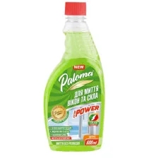 Очищувач для скла та дзеркал Paloma Extra Power з яблучним оцтом 600 мл без тригера (запаска)