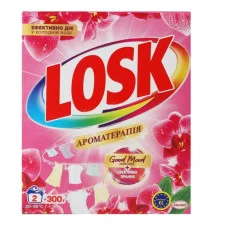 Пральний порошок Losk ефірні масла та аромат малазійської квітки 300 г.