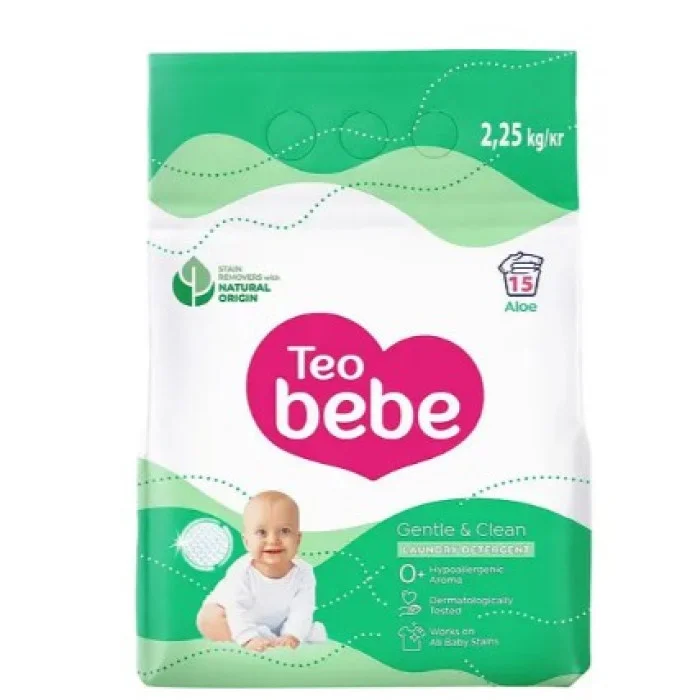Дитячий пральний порошок Teo Bebe Gentle & Clean Aloe 2.25 кг