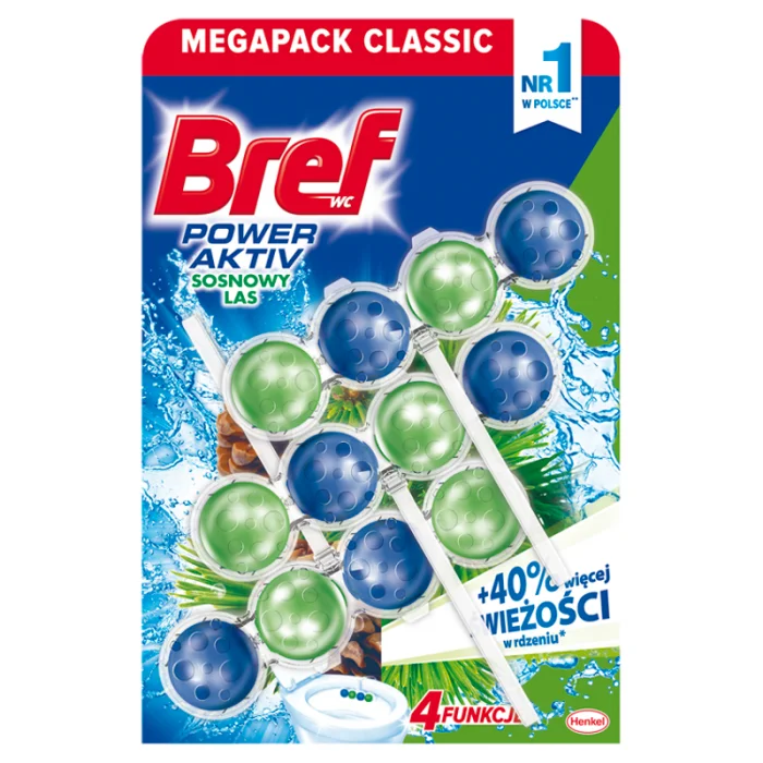 Твердий туалетний блок Bref Power Aktiv Хвоя, 3*50 г