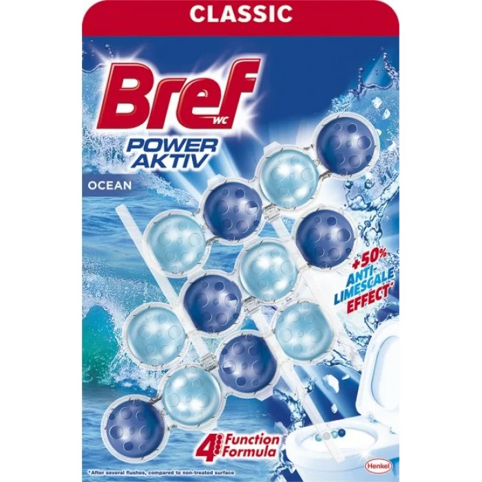 Твердий туалетний блок Bref Power Aktiv Океан, 3*50 г