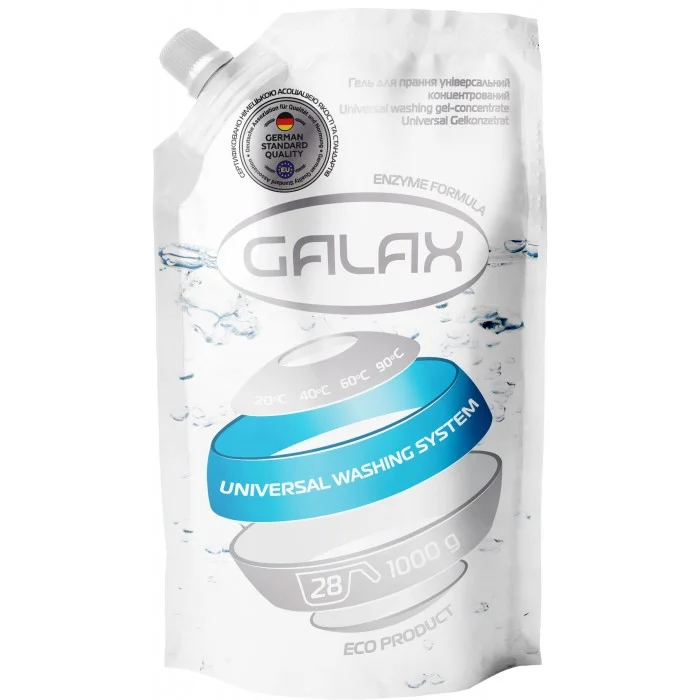 Гель для прання GALAX універсальний концетрований 1000г (DOYPACK)