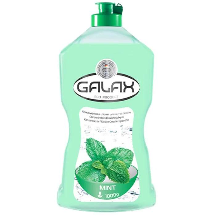 Концентрована рідина для миття посуду GALAX "М'ята" 1000г
