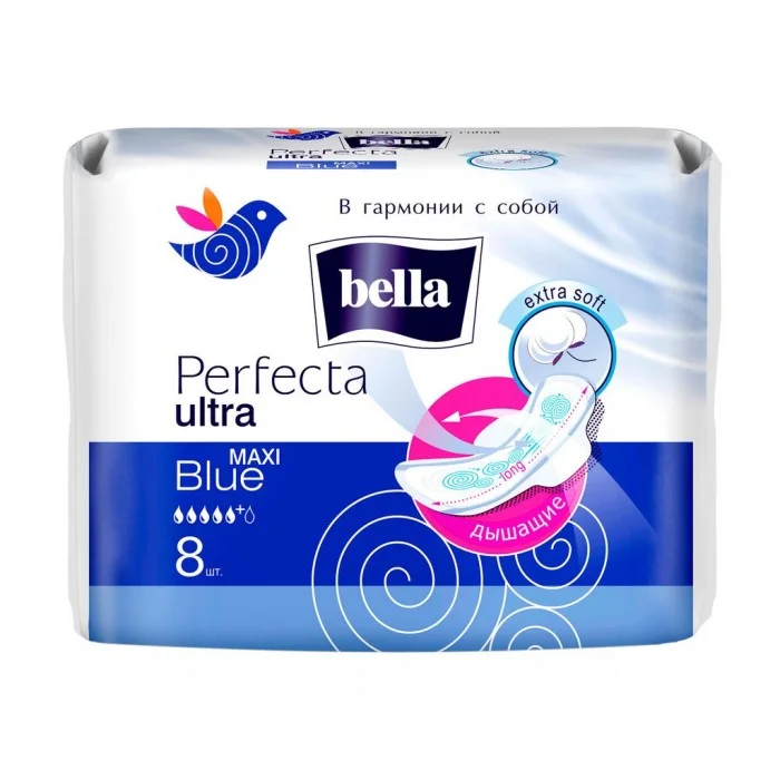 Гігієнічні прокладки для критичних днів Bella Perfecta Ultra Maxi Blue, 8 шт