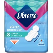 Гігієнічні прокладки для критичних днів Libresse Classic Protection Long, 8 шт