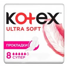 Гігієнічні прокладки для критичних днів Kotex Ultra Soft Super, 8 шт