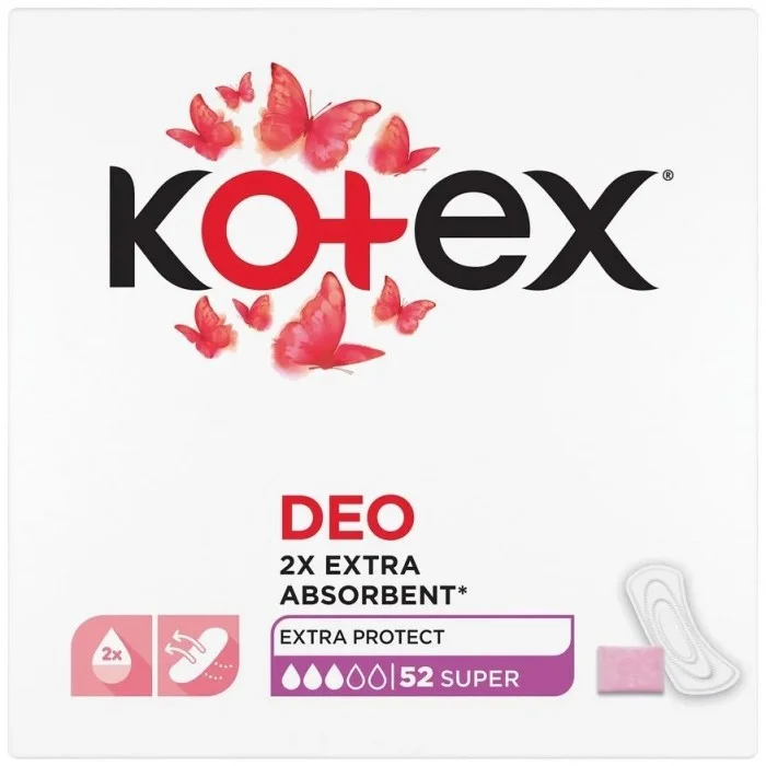 Щоденні прокладки Kotex Deo Extra Protect, 52 шт