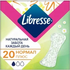 Щоденні прокладки Libresse Dailies Natural Care, 20 шт