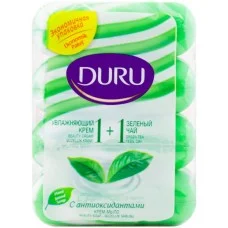 Крем-мило Duru 1+1 з зволожуючим кремом та екстрактом зеленого чаю, 4*80 г