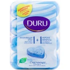 Крем-мило Duru 1+1 з зволожуючим кремом та морськими мінералами, 4*80 г