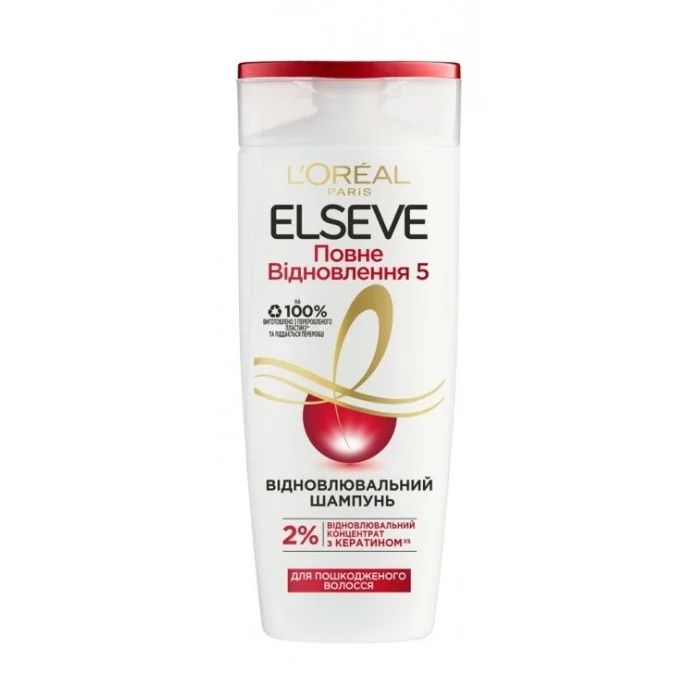 Відновлювальний шампунь L’Oreal Paris Elseve Повне Відновлення 5, для пошкодженого волосся, 250 мл