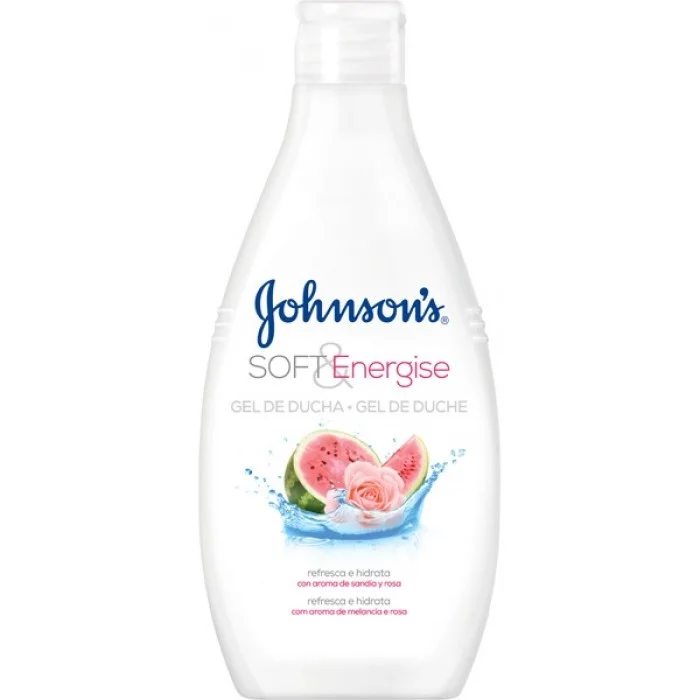 Гель для душу Johnson's Soft & Energise з ароматом кавуна і троянди, 400 мл